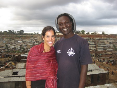 With Austin, overlooking Mathare at sunset
